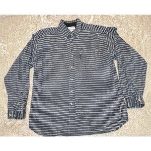 Columbia SAMPLE‎ Large Black & White Plaid Flannel Longsleeve Buttonup Shirt